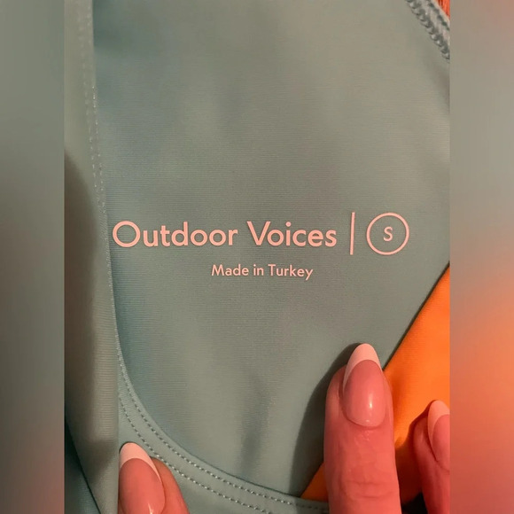 Outdoor Voices  Cutout Bodysuit in Capri/Mango/Black NWT Size S - Picture 5 of 5